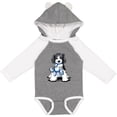 thumbnail image 3 of Inktastic B/w Parti Doodle Dog Boys or Girls Long Sleeve Baby Bodysuit, 3 of 5