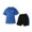 Blue, variant on Hiijoy Big Boys Quick Drying Outfits Short Sleeve T-Shirt Shorts Tracksuit, Sizes 9-10Y