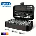 thumbnail image 2 of 130-In-1 Mr Tools Precision Screwdriver Kit - 117 Magnetic Bits for Electronics Repair - Ideal for Phones, Watches, Laptops - Perfect Gift for Tech Enthusiasts on Birthdays & Christmas, 2 of 15