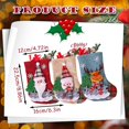 thumbnail image 2 of Juego de 3 medias navideñas, calcetines navideños pequeños para colgar en la chimenea de yute, mini medias navideñas personalizadas, bolsa de regalo con mini calcetines navideños, 2 of 4
