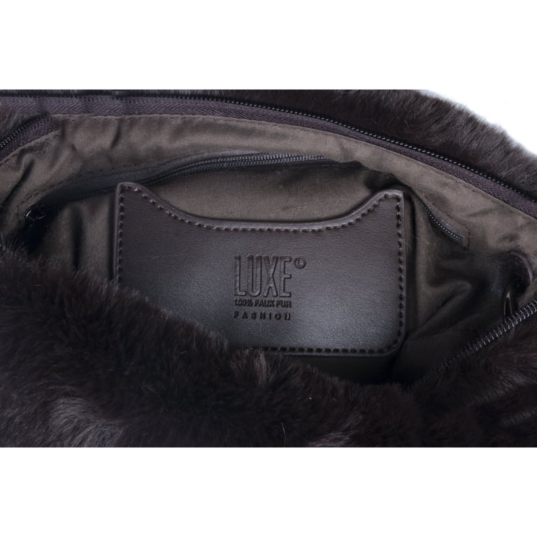 Gucci Lambskin Reversible Faux Fur Messenger Bag