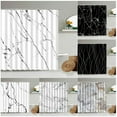 thumbnail image 2 of Marble Striped Shower Curtain for Bathroom Waterproof Screen with Hook White Gray Gold Black rative Accessories, 2 of 7