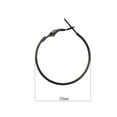 thumbnail image 2 of 20pcs 30mm Round Hoop Loop Wire hooks Leverback Earring Making circle 30mm Earwire Findings Metallic Black, 2 of 8