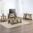 thumbnail image 3 of Steve Silver Orinda Modern Square End Table with Bottom Shelf, Warm Caramel, 3 of 6