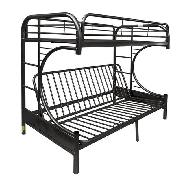 ACME Furniture Lit Superposé en Métal Futon Simple-over-Full Noir