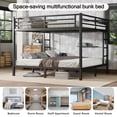 thumbnail image 7 of King Over King Bunk Bed with Ladder, Heavy Duty Metal Frame, Sturdy Design for Bedroom, Dorm & Vacation Homes, 7 of 7
