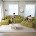 thumbnail image 6 of BYBYME Sofa Couch and Chaise Lounge,L Shaped Cloud-Plush Corduroy Boneless Floor Sofa Bed,Tufted Upholstered Sleeper Chair for Living Room,Green, 6 of 7
