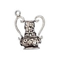 thumbnail image 1 of Sterling Silver 18" 1mm Box Chain 3D Beautiful Detailed Flowered Vase Pendant Necklace, 1 of 2