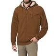 thumbnail image 4 of The American Outdoorsman Sherpa Lined Hoodie with Zipper and Pockets, Insulated Layer for Hiking and Camping in Cold Weather (Copper Heather, XXL), 4 of 5