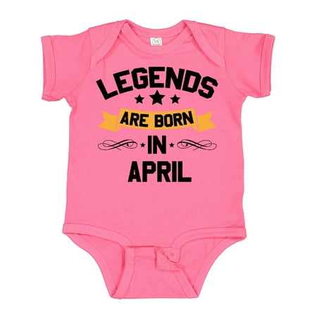 

Inktastic Legends Are Born in April Gift Baby Boy or Baby Girl Bodysuit