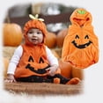 thumbnail image 1 of Traje con capucha de calabaza para bebé, disfraz de Halloween, mono para niño pequeño, 1 of 5