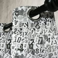 thumbnail image 3 of Ambesonne Letter Grommet Curtain, Collage Style Alphabet, 50" x 108", Pale Grey Black White, 3 of 6