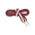 thumbnail image 4 of INSPIRE CHIC 1 Pair Contrast Color Colorful Flat Shoelaces Braided Twist Shoestring Laces Sneakers Dark Red 100cm/39.37", 4 of 4