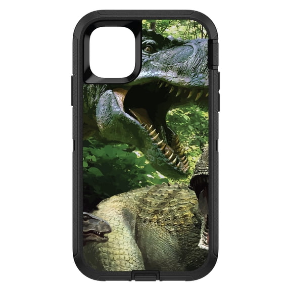 DistinctInk Custom SKIN / DECAL compatible with OtterBox Defender for iPhone 11 Pro MAX (6.5" Screen) - T-Rex Dinosaurs Raptor