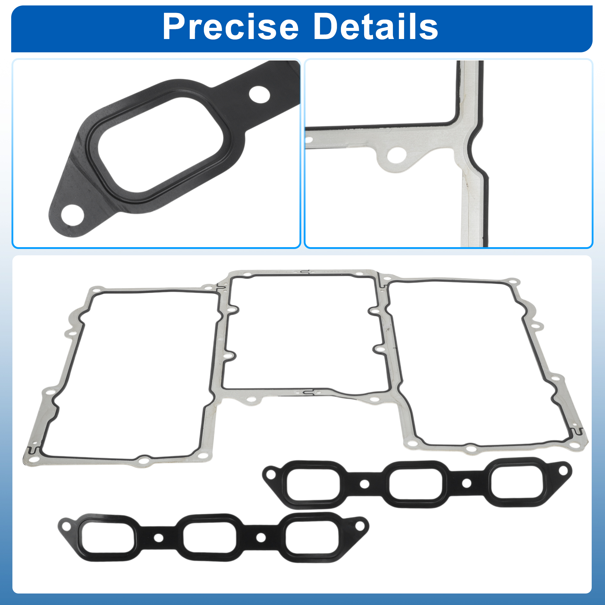 Unique Bargains Intake Manifold Gasket Kit for Jaguar F-Pace 2017-2020 3.0L V6 for Jaguar XF 2013-2020 3.0L V6 Manifold Gasket Replaces No.LR041680/C2Z17249/C2Z17248