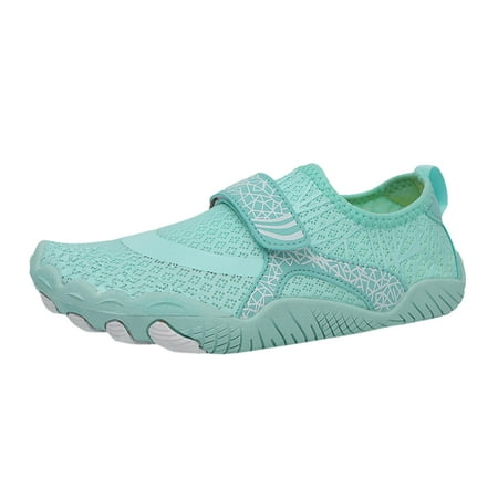 Women Sneakers Clearance Couples Slip On Elastic Casual Sneakers Men and Women Wading Five Toe Shoes Room Beach Snorkeling Shoes Diving Shoes Female Womens Sneakers Shoes(Mint Green 11)
