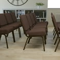 thumbnail image 3 of Flash Furniture Hercules Series 21"W Upholstered Adult Church Chair with Book Pouch, Brown, 3 of 13