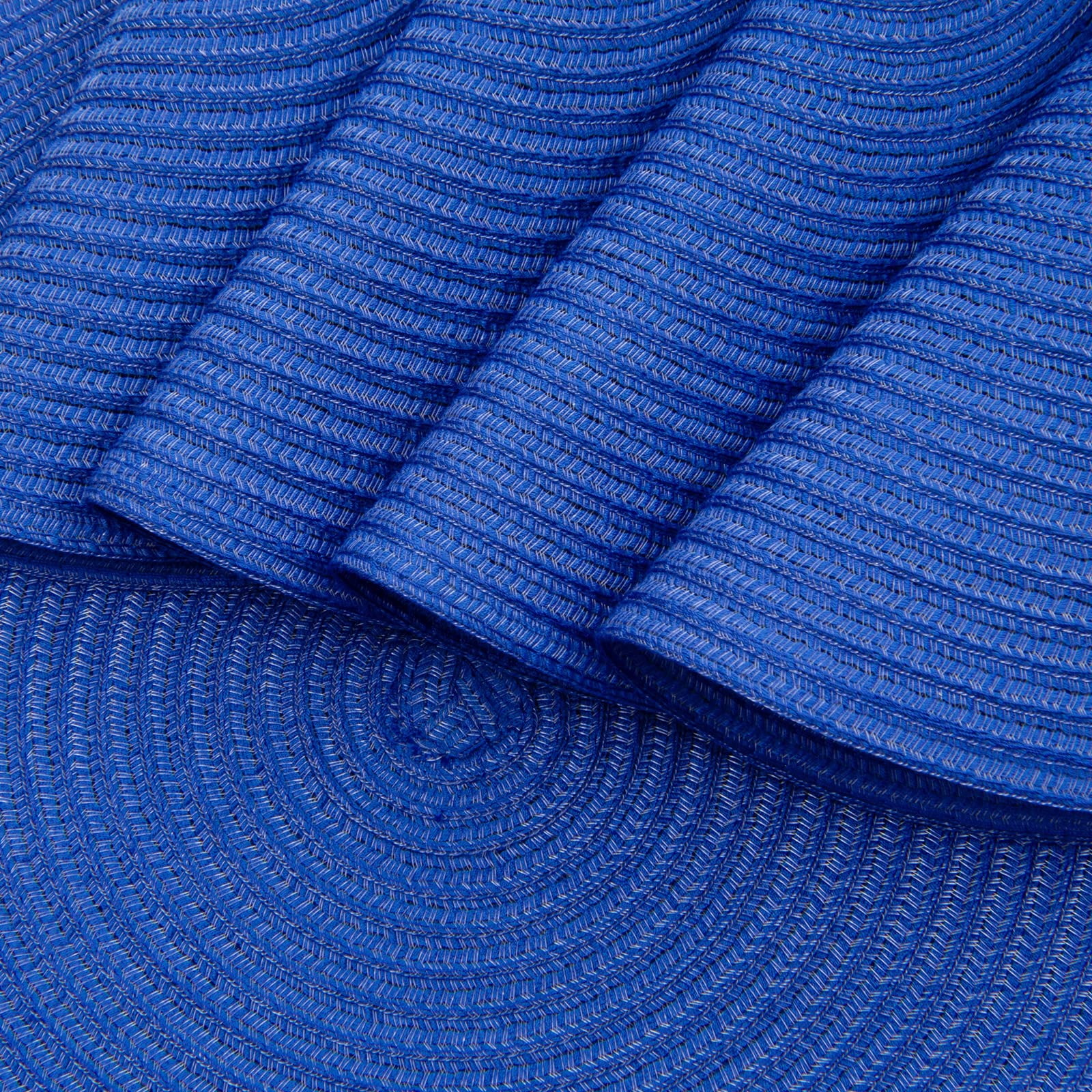 Round Placemats Set of 6 Woven Braided 15 inch Circle Placemat for Dining Tables Kitchen Table Mats Washable