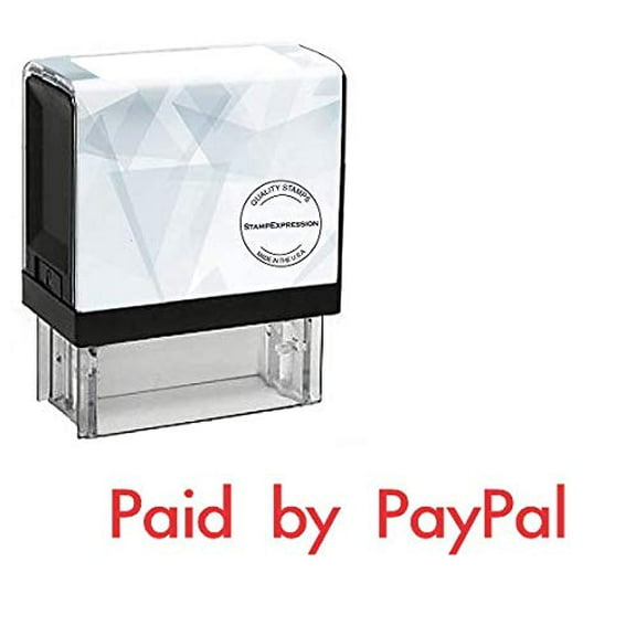 StampExpression - Paid by PayPal Office Self Inking Rubber Stamp - Red Ink (A-5932)