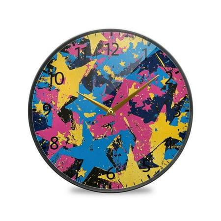 BZSMCE Wall Clock Acrylic Size:9.5*9.5in/11.9*11.9in Starry Kaleidoscope Design Pattern Clock