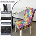 thumbnail image 6 of TSOVTHRID Rainbow Tie Dye Print Quilted Seat Cushion Covers for Kitchen Stretch Chair Cushion Slipcovers Practical Armless Chair Covers with Detachable Strap, Set of 4, 6 of 7