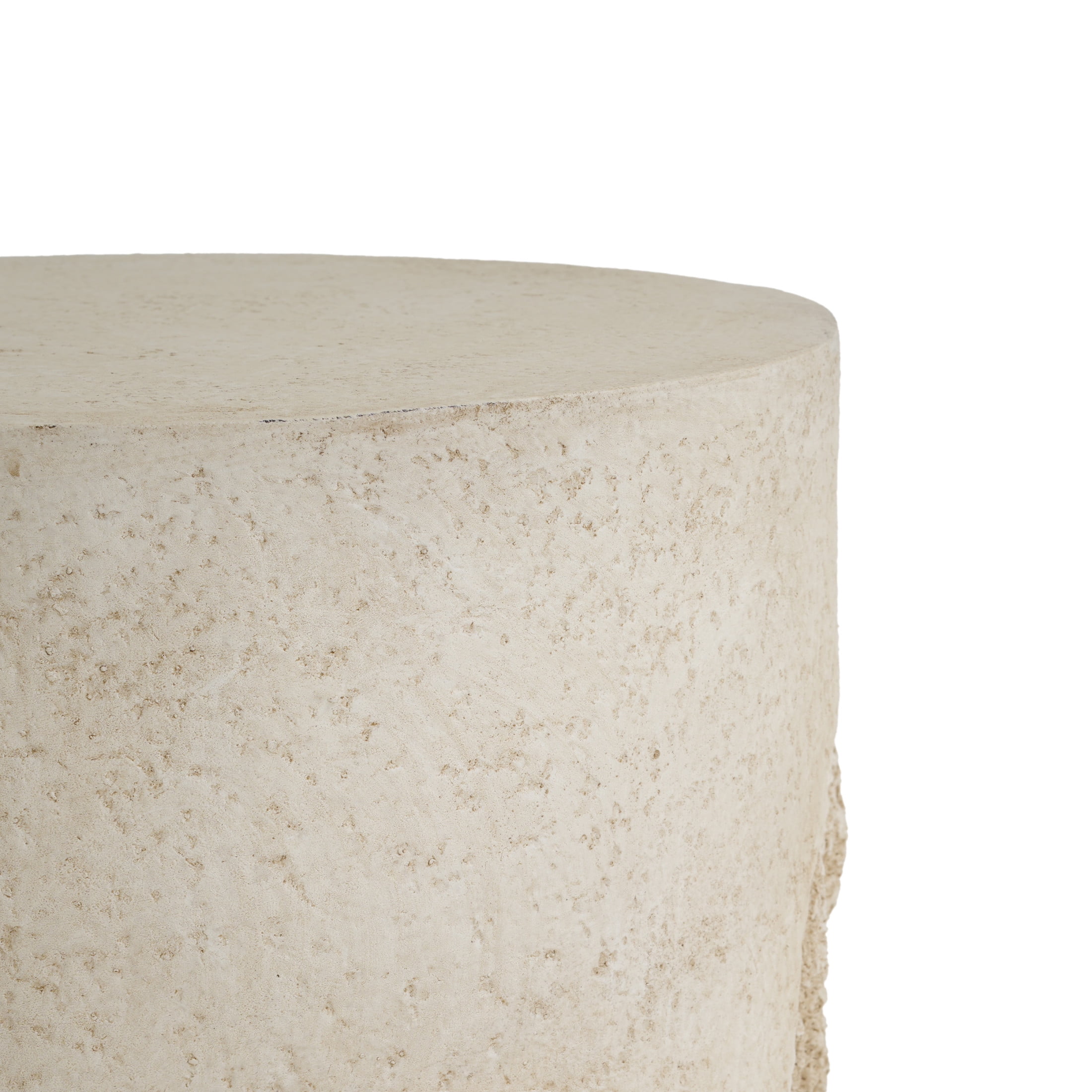 Christopher Knight Home Outdoor MGO Round Accent Side Table, Coral-Texture for Coastal Decor, Beige