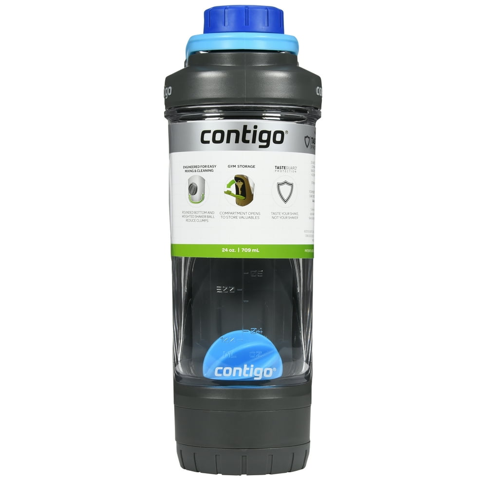 Contigo Shake & Go Fit 24 Oz. Shaker Bottle with Gym Storage