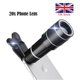 thumbnail image 3 of Methold 20x Universal Teleobjetivo Telescopio Teléfono móvil Lense Lente de la cámara y Clip para X 7 8 plus para para para Teléfono y Comunicación, 3 of 6