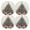 Green, variant on Ryvnso Christmas Tree Stars Round Plate Mats Dining Table Placemat Set of 4 for Holiday Decoration