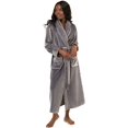 thumbnail image 3 of Turquaz Linen Womens Plush Soft Robes, Fleece, Long Comfy Robe (X-Large, Gray), 3 of 4