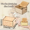 thumbnail image 5 of Wooden Music Box, Mini Vintage Hand Crank Music Box Laser Engraved Fall In Love Perfect Gifts for Wife, Lover, Girlfriends, Boyfriends, Girls, Boys, 5 of 5