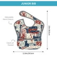 thumbnail image 2 of Bingfone Mess-Proof Baby Bib - Waterproof Bib for Baby Boy or Girl with Food Catcher Pocket, Unisex-Marine Sailing, 2 of 6