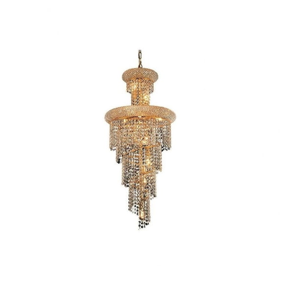 Ten Light Pendant-Gold Finish-Royal Cut Crystal Type Bailey Street Home 390-Bel-3337733