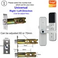 thumbnail image 2 of Door Lock, X5 Biometric Fingerprint Security Intelligent Tuya Smart APP Password Electronic Door Lock Built-in Eight Language Voices ,Easy to Install, 2 of 6