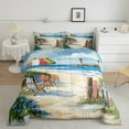 thumbnail image 2 of Erosebridal Summer Beach Bedding Full Comforter Set, Rustic Lodge Cabin Duvet Insert, Reversible 3 Pieces, 2 of 7