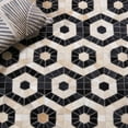 thumbnail image 6 of SAFAVIEH Studio Leather Mellony Geometric Area Rug, Black/Beige, 8' x 10', 6 of 8