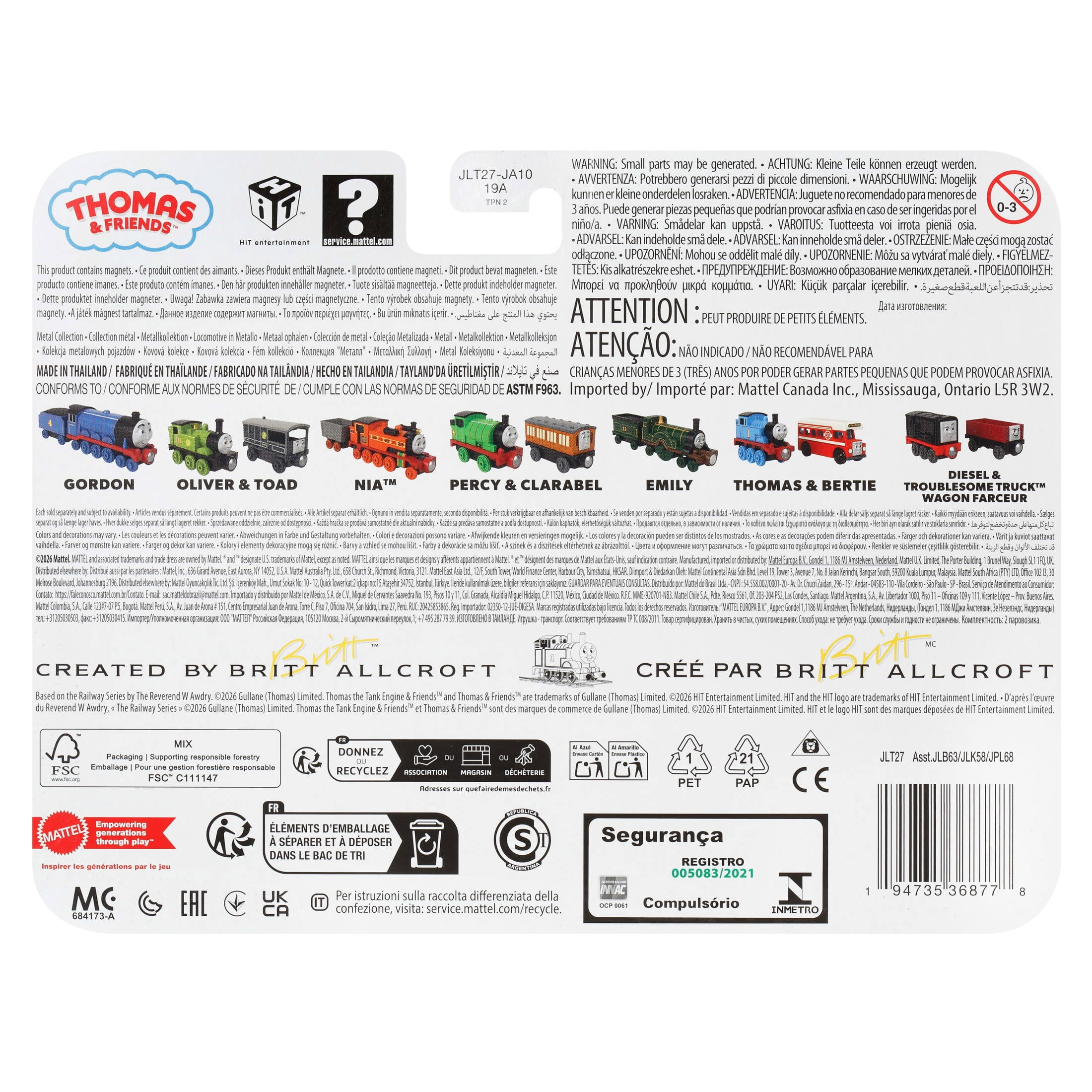 Thomas & Friends by Fisher-Price Die-Cast Thomas Engine & Bertie Bus from Race Around Sodor