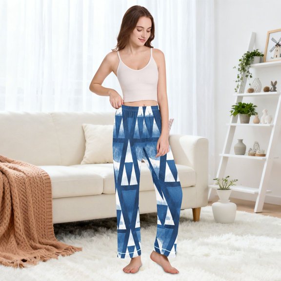 Casual Lounge Pants Women's Pajamas Sleep Long Pants With Pockets An Aztec Tribal Design