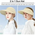 thumbnail image 3 of Sun Hats for Women Wide Brim UV Protection Sun Hat Summer Beach Packable Visor, 3 of 7