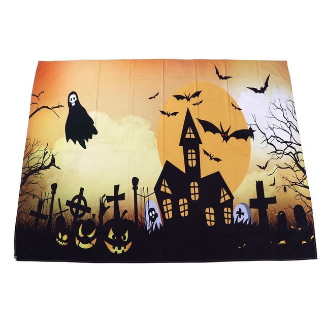 Tapiz de Halloween para colgar en la pared, fondos de Halloween, decoraciones de pared de Halloween aterradoras, Halloween, cementerio de Halloween, máxima comodidad Jadeshay A