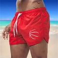 thumbnail image 2 of Men Swim Trunks With Compression Liner Quick Dry Bathing Suits Swimming Shorts With Pockets Hot Pink XL, 2 of 3