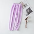 thumbnail image 3 of Girls Coral Lounge Pants Girls Pants for Everyday Casual Home Wear Cozy Flannel Loungewear Bottoms for Toddlers and Kids in Autumn Winter Season, 3 of 5