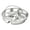 4-Compartment, variant on Yucurem Heavy Duty Stainless Steel Divided Plates with Double Handle, 5-Compartment Round Metal Serving Tray for Portion Control, Food Prep, Snack