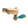 thumbnail image 4 of Plataforma de soporte de madera redonda para pájaros, plataforma de percha para jaula de pájaros resistente y gruesa Natural para cacatúa, periquito S, 4 of 5