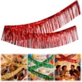 thumbnail image 2 of Foil Fringe Curtains Party Decorations, Tinsel Curtain Backdrop for Parties, Door Streamers, Glitter Streamer Fringe Backdrop for Birthday Decoration Wedding Graduation, Multicolor(Red,118x11.8"), 2 of 9