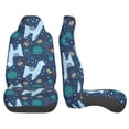 thumbnail image 3 of Xecao Alpaca Astronaut in Space Print Car Seat Cover in That Fits Most Cars, Vans, SUVs, and Trucks., 3 of 7
