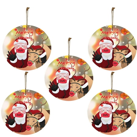 

Veki Decorat Tree Hat Ornaments Christmas 2020 Friends Holiday XMAS Decor Santa Gift Home Decor Crystal Hanging Chandelier Single Attachment