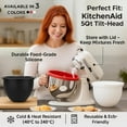 thumbnail image 4 of Mixaid Silicone Liners for Kitchenaid Tilt-Head 5 Qt Mixers - Mixer Attachments & Accessories - Replacement Mixer Bowls No Longer Needed (1* Red), 4 of 7
