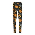 thumbnail image 4 of snilers Womens Yoga Pants Stretch Elastic Waist Slim Fit Leggings Halloween Pumpkin Printed Casual Workout Pants Trendy Streetwear, 4 of 4