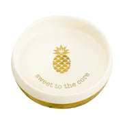 Gold Rush Round Trinket Bowl, Pineapple
